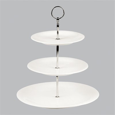 Этажерка для десертов, h 40 см, фарфор, белая P.L. Proff Cuisine 81223345