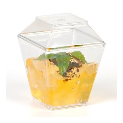 Фуршетный пластик с крышкой, 130 мл, 6,4*6,4*8,4 см, 12 шт/уп, P.L. Proff Cuisine 81211070