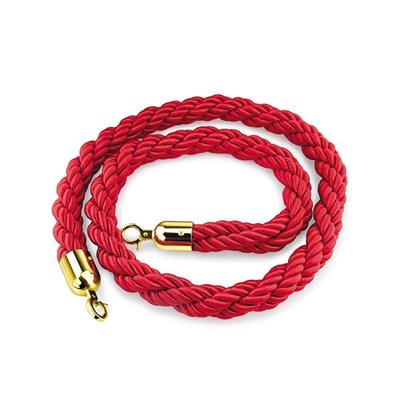 Канат для ограждения красный веревочный 2,04 м, крепление золотого цвета, h 100 см, P.L. Proff Cuisi 81200278