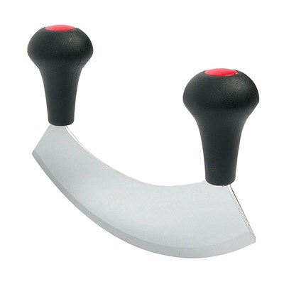 Нож для резки зелени одинарный полукруглый 15 см, 2 ручки, P.L. Proff Cuisine 92000041