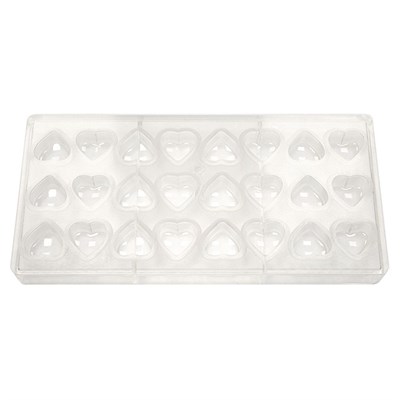 Форма для шоколада "Сердце" 24 ячейки 28*26*15 мм, поликарбонат, P.L. Proff Cuisine 73038001