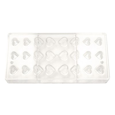 Форма для шоколада "Сердце" 24 ячейки 25*21*8 мм, поликарбонат, P.L. Proff Cuisine 73038009