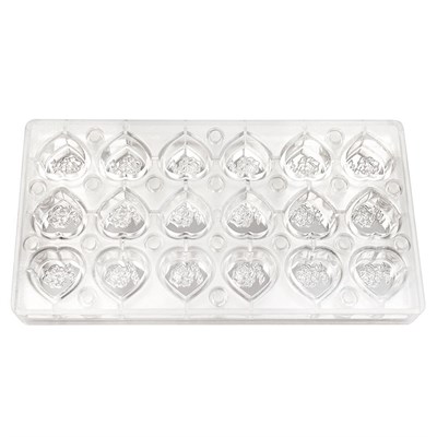 Форма для шоколада на магнитах "Сердце" 18 ячеек 32*29*15 мм, поликарбонат, P.L. Proff Cuisine 73038056