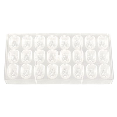 Пластиковая форма "Овал с узором" 24 ячейки 35*21*16 мм, P.L. Proff Cuisine 81270027