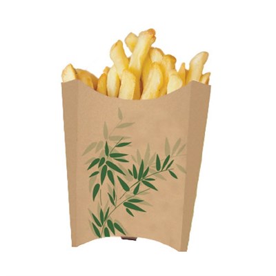 Контейнер картонный Feel Green вертикальный для картофеля фри, 135 гр, 13*8*13,5 см, 200 шт/уп, Garc 81210167