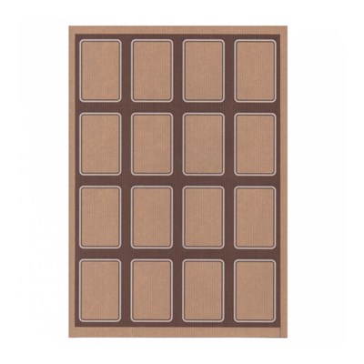 Этикетка бумажная самоклеящаяся крафт, 4,5*6,5 см, 16 наклеек на листе А4, 100 л/уп, Garcia de Pou 81210678