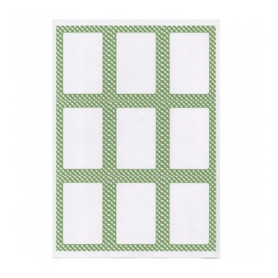 Этикетка бумажная самоклеящаяся белая, 6,3*9 см, 9 наклеек на листе А4, 100 л/уп, Garcia de Pou 81210679