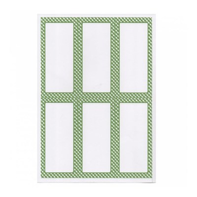 Этикетка бумажная самоклеящаяся белая, 6,2*13,5 см, 6 наклеек на листе А4, 100 л/уп, Garcia de Pou 81210681