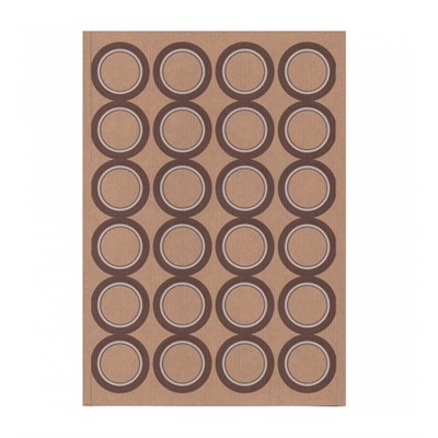 Этикетка бумажная самоклеящаяся крафт, d 4,2 см, 24 наклеек на листе А4, 100 л/уп, Garcia de Pou 81210684