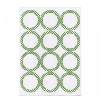 Этикетка бумажная самоклеящаяся белая, d 6,4 см, 12 наклеек на листе А4, 100 л/уп, Garcia de Pou 81210685