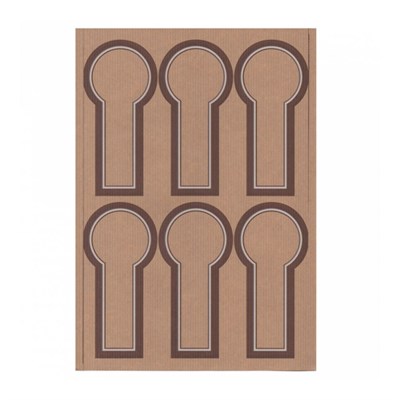 Этикетка бумажная самоклеящаяся крафт, 6*12,5 см, 6 наклеек на листе А4, 100 л/уп, Garcia de Pou 81210690