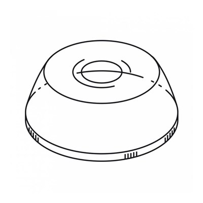 Крышка купольная с отверстием для стаканов арт.81210569,прозрачная,d 9,5 см,РЕТ,(1уп=50шт) GP 81210570