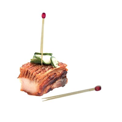 Пика "Красная жемчужина" с раздвоенным кончиком 8 см,бамбук,(1упаковка=100шт), Garcia de Pou 81210285