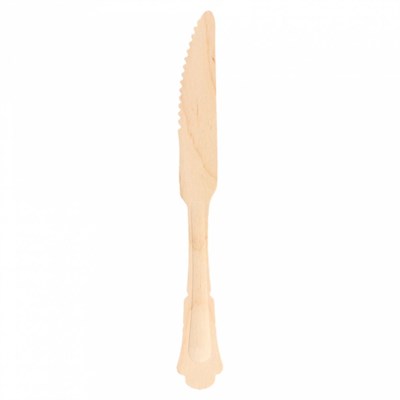 Нож одноразовый "Классика" 20,4 см, 100 шт, дерево, Garcia de PouИспания 81211557