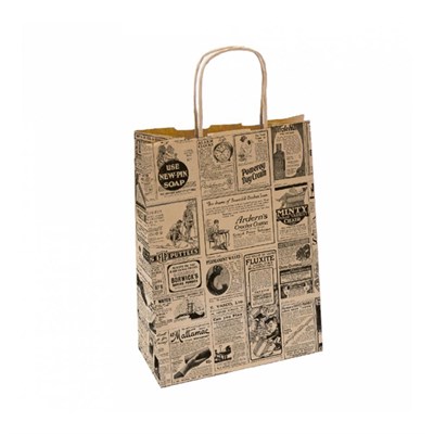Пакет с ручками "Газета", 20+10*29 см, бумага, Garcia de PouИспания 81210927