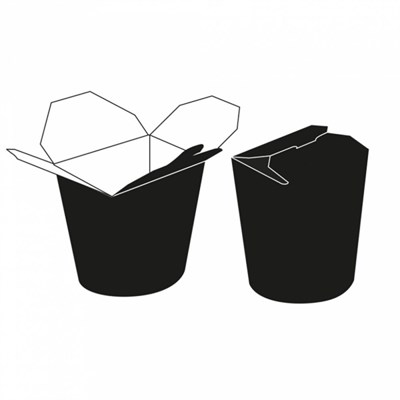 Коробка картонная для лапши "BLACK" 480 мл Ø8*9 см, 50шт/уп, Garcia de PouИспания 81210963