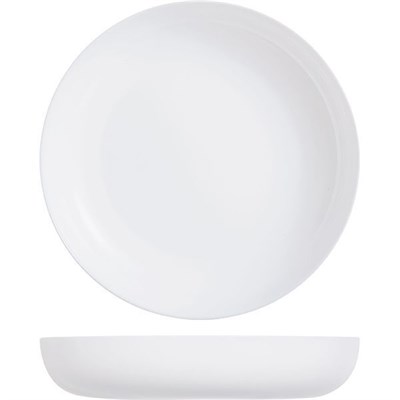 Тарелка глубокая с бортом Luminarc "Эволюшнс" 25 см,стеклокерамика, белый цвет, ARC, (/6/12) 81269279