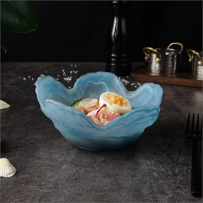 Салатник матовый d=16 см, h=7.5 см, 250 мл, материал cтекло,серия "Blue Sunset" P.L. 81221711