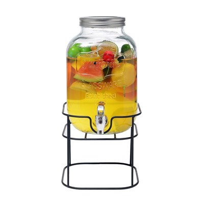 Диспенсер д/напитков(лимонадник),стеклянный с краном на мет.подставке, 5 л, P.L. - Proff Cuisine 81269701
