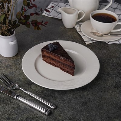 Тарелка классическая 23 см, фарфор "NOBLE" серия "NEO SILK" 81222349