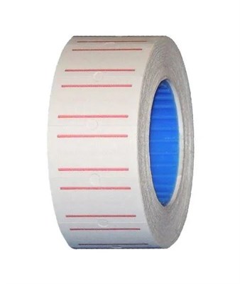 Лента маркировочная с красной полосой 21.5*12 (10рул.) 81212529