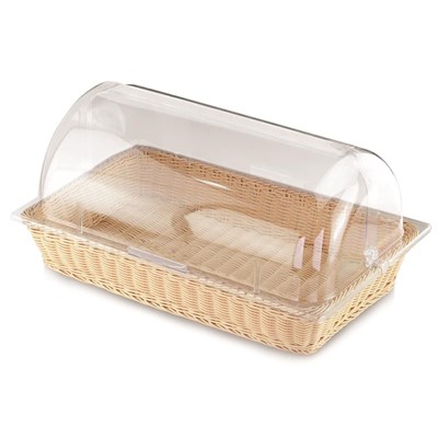 Корзина для хлеба и выкладки 52*32 см h9,5 см с откидной Roll-top крышкой ротанг, P.L. Proff Cuisine 81222715