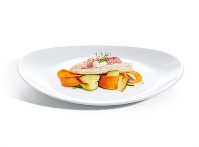 Блюдо для стейка Luminarc 30*26 см, стеклокерамика, белый цвет, ARC, Франция (/6/24) 70001362