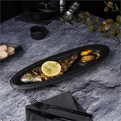 Блюдо для подачи  Black Raw Steller 40,8*14*3,5 см, P.L. Proff Cuisine 81223471