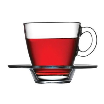 Пара чайная Pasabahce "Аква" 215 мл, d 88/130 мм, h 85 мм, стекло, Россия 81201280