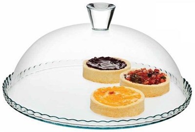 Блюдо с крышкой «Патиссэри» D=32см. закал. стекло; 81201295