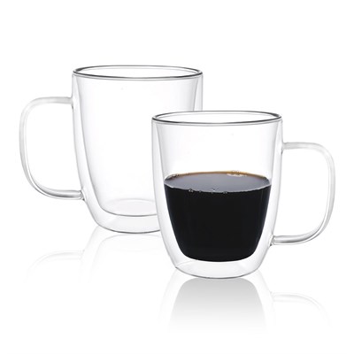 Набор кружек 2шт*400 мл, термостойкое стекло, двойные стенки, P.L. 81223946