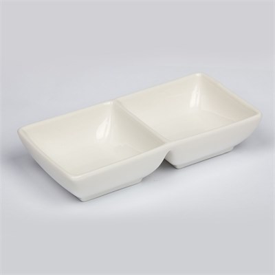 Соусник двойной 14*7*3 cм, 70*70 мл, фарфор, P.L. Proff Cuisine 81229563