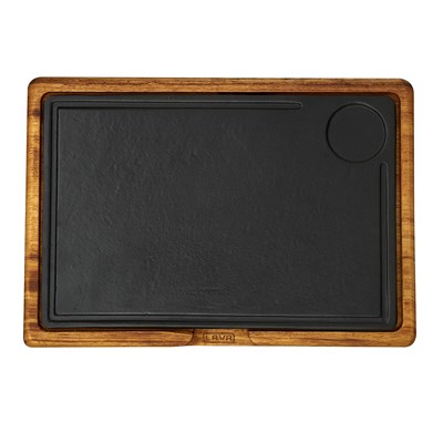 Блюдо прямоугольное 21,5*33см.чугун на д/подставке LAVA 81249977