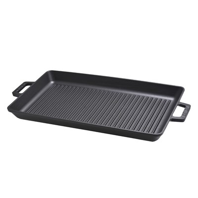 Сковорода-гриль с ручками прямоугольная 26*45 чугун LAVA 81249995
