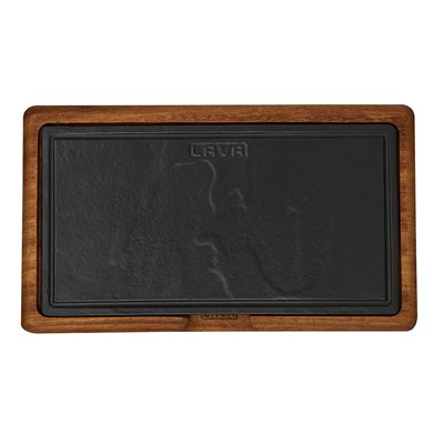 Блюдо прямоугольное 15,5*23,5см. чугун на д/подставке LAVA 81240288