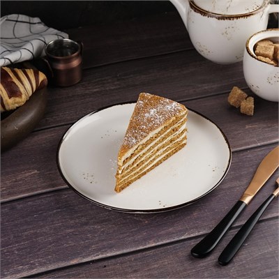 Тарелка гладкая d=21 см, фарфор "NOBLE" серия "Grace" 81221664