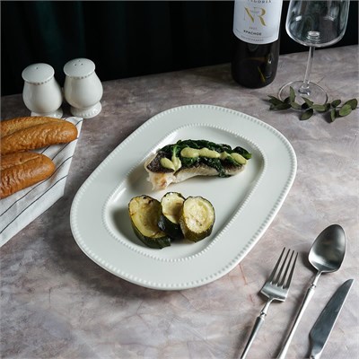 Блюдо овальное 33 cм,фарфор "NOBLE" серия "LUXE" 81222219