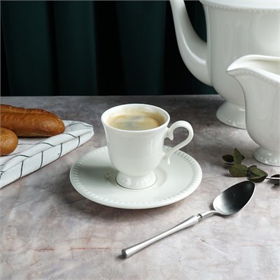 Пара кофейная 90 мл,фарфор "NOBLE" серия "LUXE" 81222229