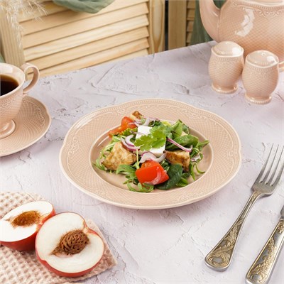 Тарелка 23 см, фарфор,серия "Aristocrat-Peach Tea", Noble 81222238