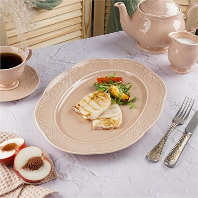 Блюдо овальное 36 см, фарфор,серия "Aristocrat-Peach Tea", Noble 81222244