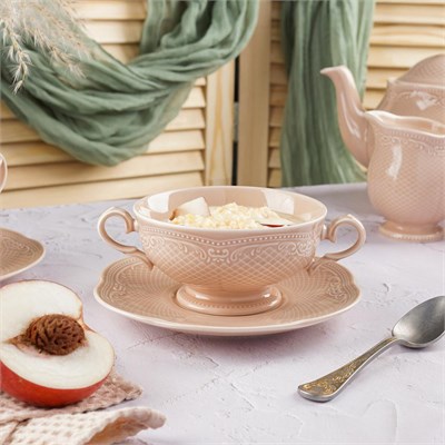 Бульонная пара 280 мл, фарфор,серия "Aristocrat-Peach Tea", Noble 81222251