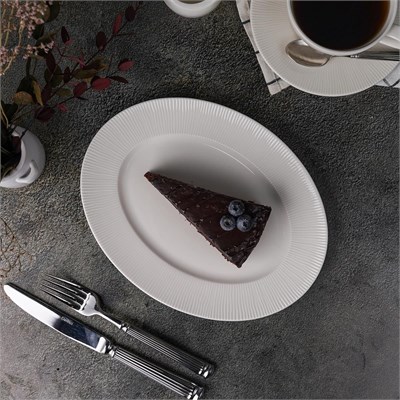 Блюдо овальное 24 см, фарфор "NOBLE" серия "NEO SILK" 81222356