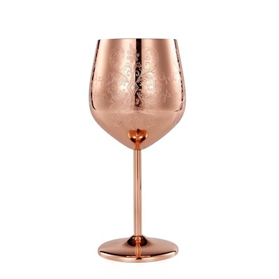 Бокал коктейльный 500 мл,"Versailles" d 9,5/7,5 см h21 см мет. с рисунком медный   P.L.- Barbossa 81222535