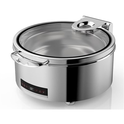 Мармит электрический 6,8 л круглый с откидной крышкой и окном сухой нагрев d36 см "TERNI" SUNNEX 81241411