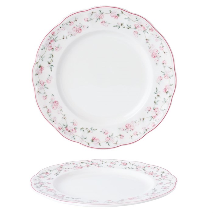 Тарелка классическая d=21 cм,фарфор "NOBLE" серия "Retro Ritz-La Vie En Rose" 21839 - фото 8988