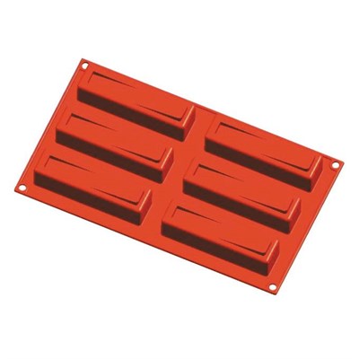 Форма силиконовая P.L. Proff Cuisine "Прямоугольник" 6 ячеек 125*30 мм, h 35 мм (30*17,5 см) 81200466