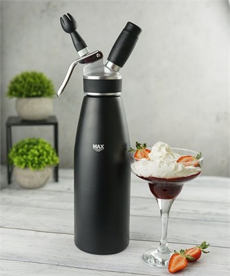 Сифон (кремер) для сливок, алюминий, чёрный, 1 л, P.L.- Barbossa 81221536