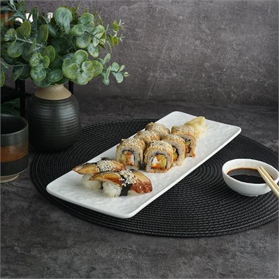 Блюдо прямоугольное 36*13*2 см,фарфор,белый цвет, матовая поверхность, "Паназия" P.L.-ProffCuisine 81221824