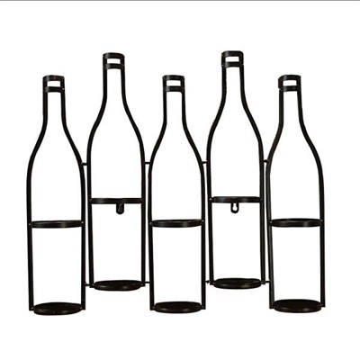 Держатель для винных бутылок,настенный,металлический на 5 бутылок,P.L.-Barbossa 81222476