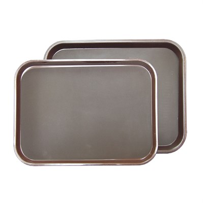 Поднос прорезиненный коричневый 45,5*35,5 см, пластик, P.L. - BarWare 90001065